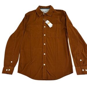 Original Penguin Men’s Corduroy Long Sleeve Shirt in color “ Caramel Cage”. Sz S